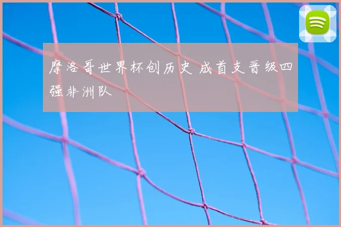 摩洛哥世界杯创历史 成首支晋级四强非洲队